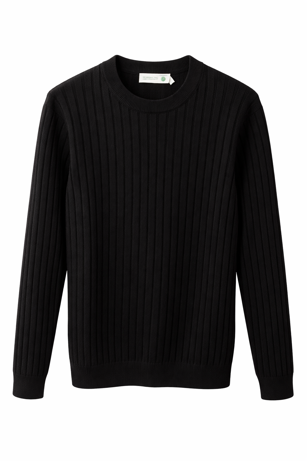 Pull Noir Côtelé Élégance Classique