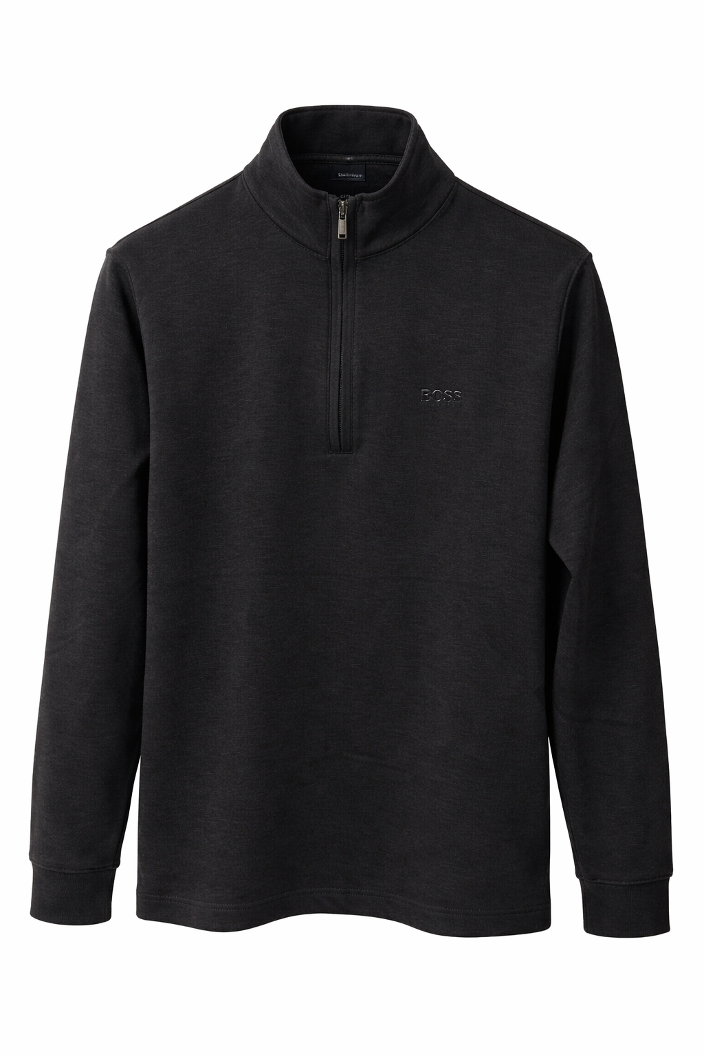 Pull Demi-Zip BOSS Noir Élégance