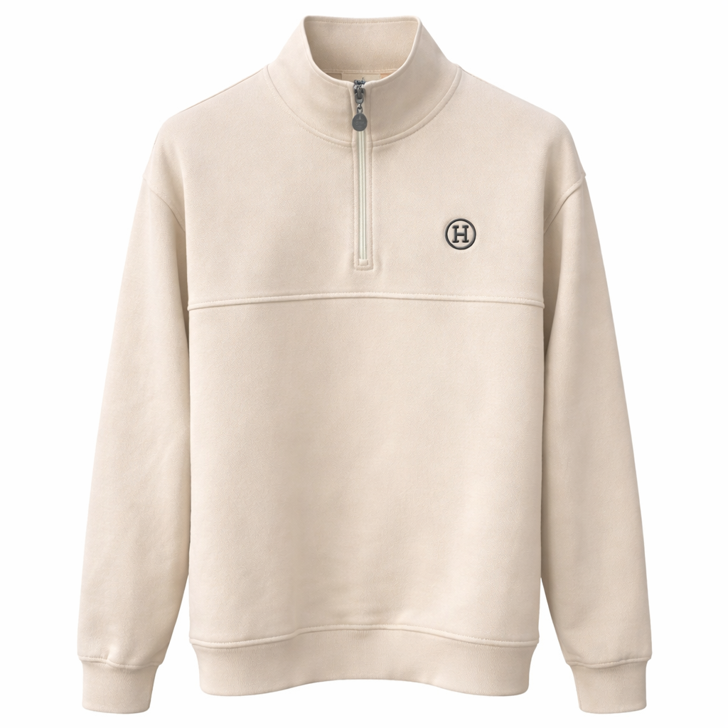 Sweat Demi-Zip Casual Minimaliste