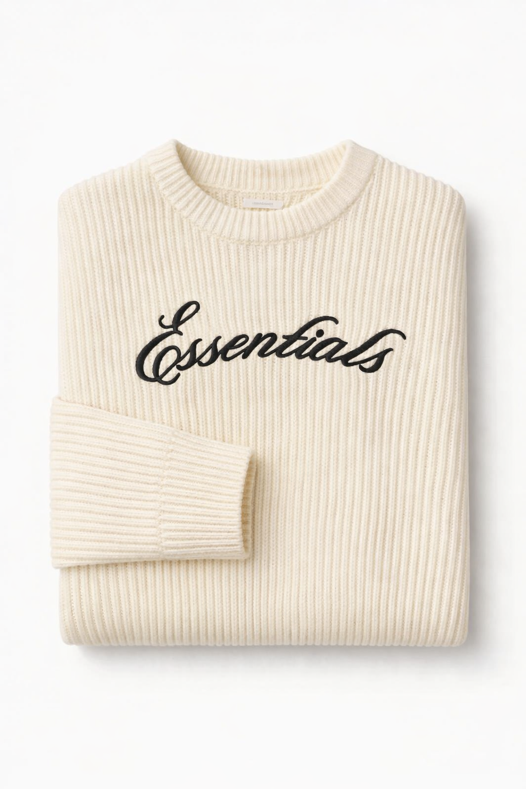 Sweat en Maille Essentials Crème