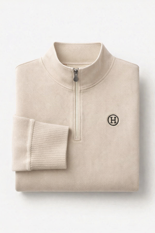 Sweat Demi-Zip Casual Minimaliste