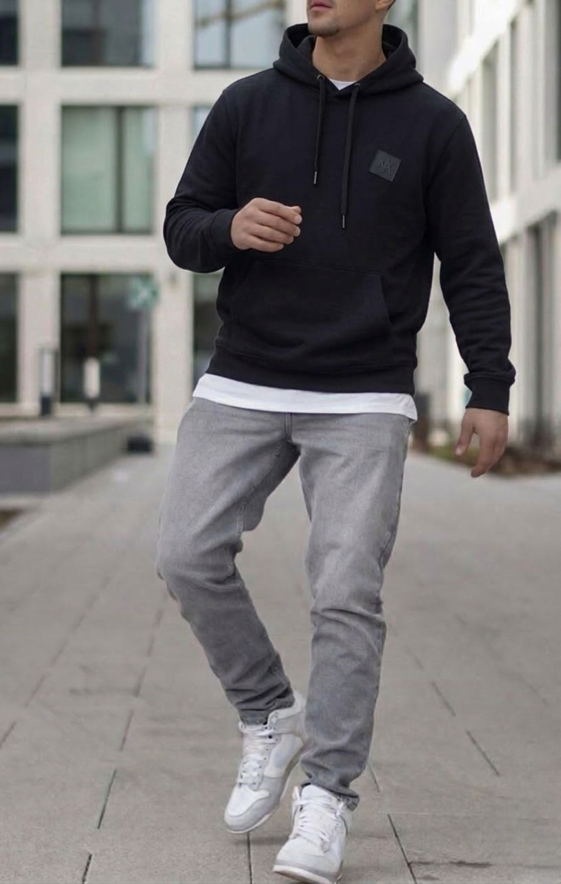 Sweat à Capuche Armani Exchange Noir