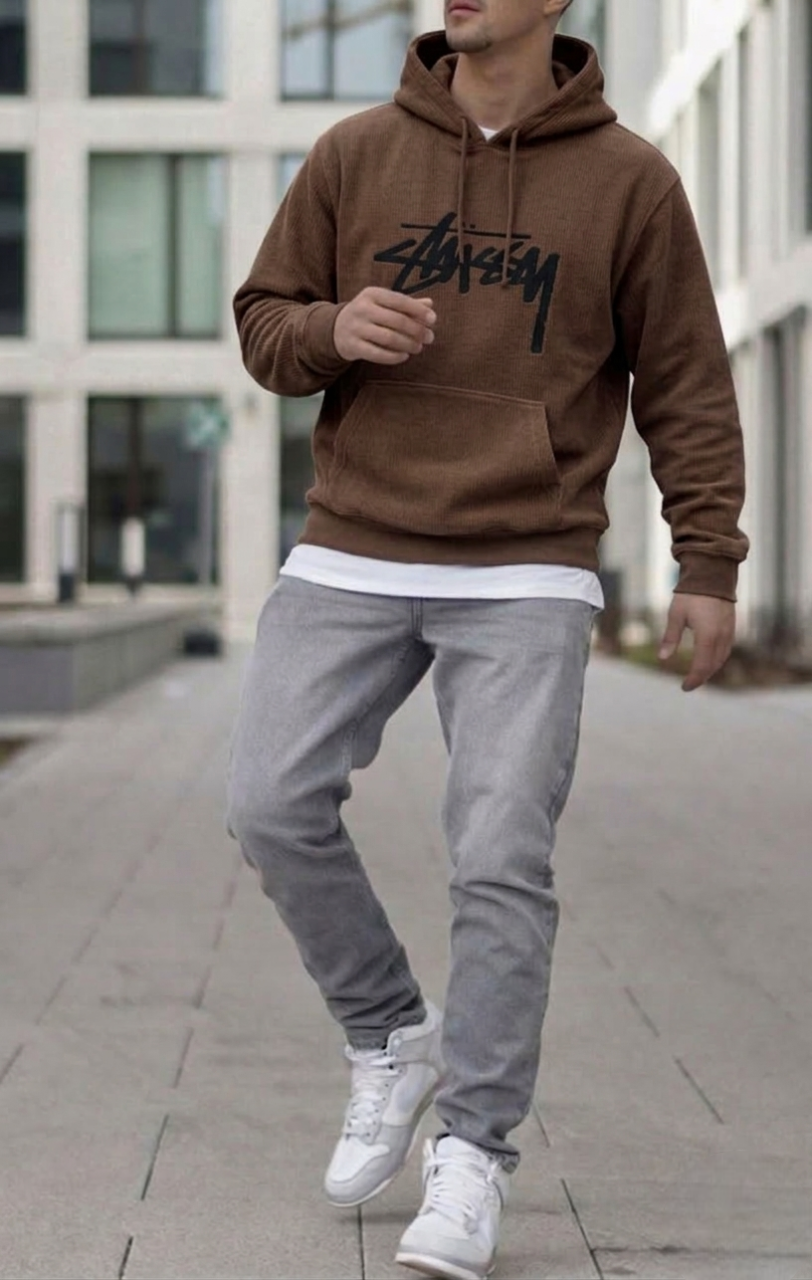 Sweat à Capuche Stüssy Marron