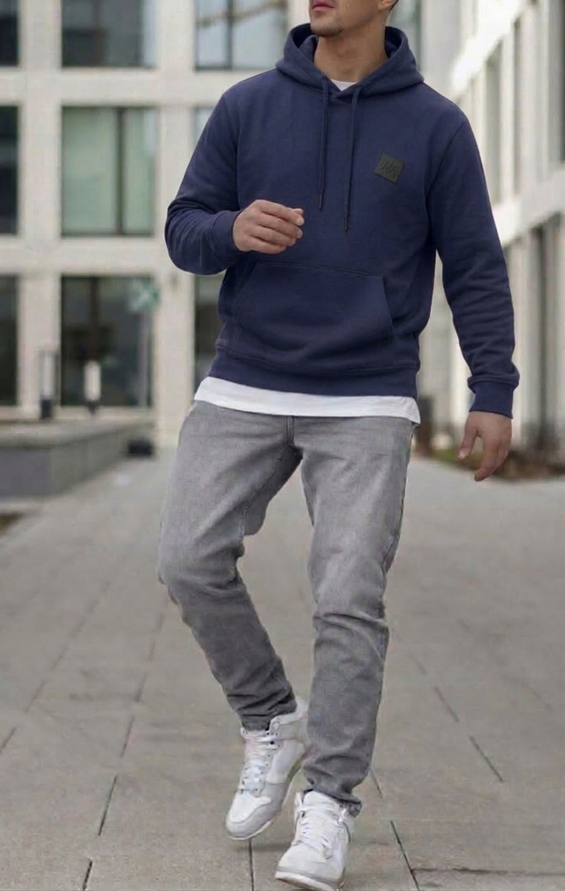 Sweat à Capuche Armani Exchange Bleu Marine