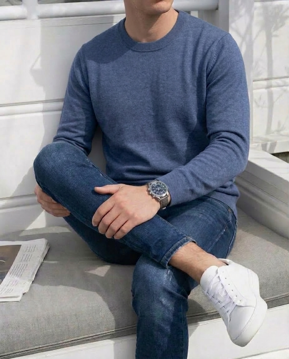 Pull Bleu SOPHNET Élégance Minimaliste